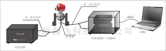 水果無(wú)損反射檢測(cè)方案示意圖